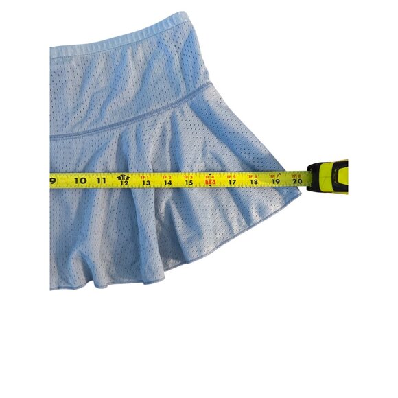 Abercrombie Skirt S Vintage Prep Blue Mesh Low Rise Retro 90s Mini Y2K - Picture 7 of 7